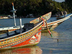 Painted boats (Koh Tao)